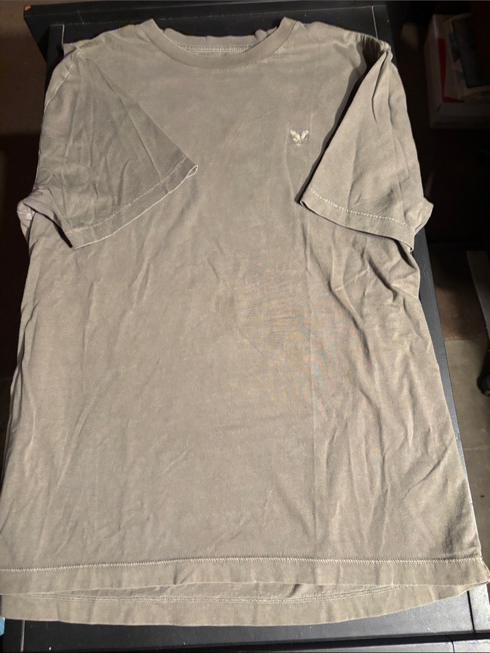 American Eagle Outfitters Neutral Taupe Short Sleeve Crewneck Tee